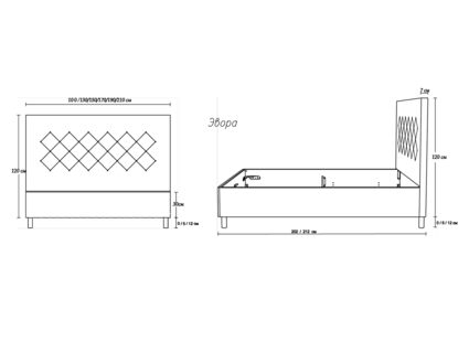 Кровать Димакс Эвора Агат с подъемным механизмом