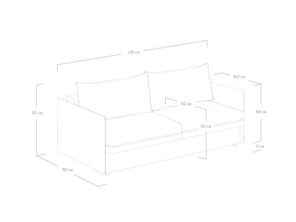 Диван Сонум Remy Рогожка деним