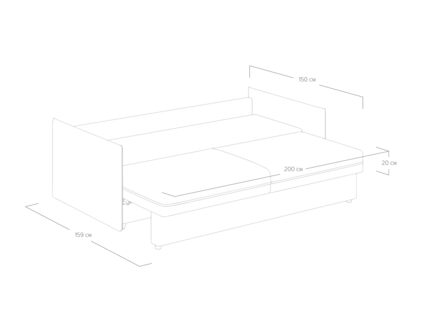 Диван Сонум Remy Рогожка деним