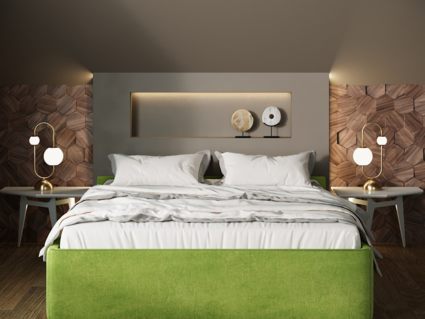 Кровать Nuvola Alba Velutto 26 (с подъемным механизмом)