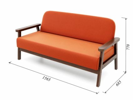 Диван Арско Флори Мини двухместный оранжевый