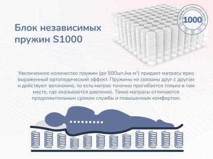 Матрасы с блоком 1000 пружин