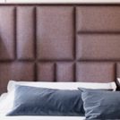 Кровать DreamLine Кубо рогожка синяя