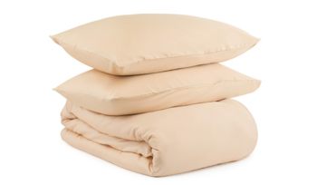 Комплект постельного белья полутороспальный Tkano Essential бежево-розовый (сатин)