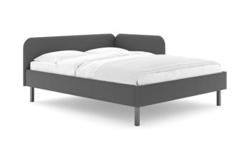Кровать мягкая в скандинавском стиле Сонум Julia Багама серый (с основанием)
