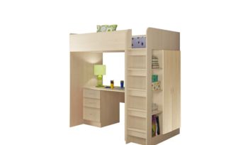 Кровать шкаф Формула мебели Теремок-3 Дуб молочный