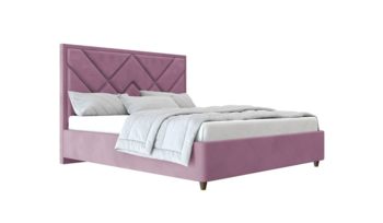 Кровать мягкая розовая Beautyson Runa велюр Formula 392 розовый (с подъемным механизмом)