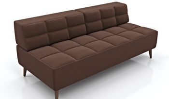 Диван кровать без механизма Арско Нельсон трехместный коричневый