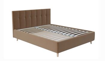Кровать мягкая с обивкой из искусственной замши Benartti Daria (с основанием)