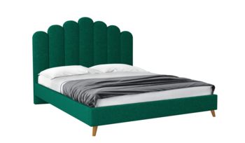 Кровать зеленая Sontelle Style Lixano Velutto 20 (с основанием)