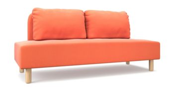 Диван кровать без механизма Арско Свельд трехместный оранжевый