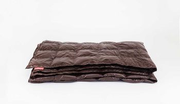 Одеяло пуховое Kauffmann Travel plaid Dark brown