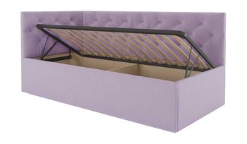 Кровать мягкая фиолетовая Димакс Бриони с подъемным механизмом 120x200 Велюр Velutto 10 уцененная