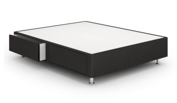 Кровать мягкая черная Lonax Box Drawer 2 ящика стандарт Черный