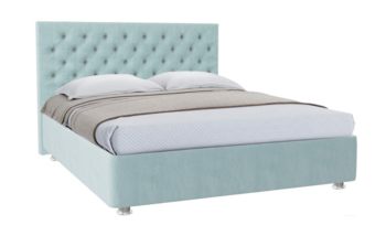 Кровать голубая Sontelle Амери Velutto 14 (с основанием)