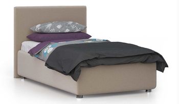 Кровать мягкая бежевая Nuvola Bianco Style 90 Velutto 04 (с основанием)