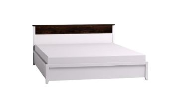 Кровать корпусная 180х200 см Арника Норвуд Белый/Орех шоколадный (с деревянным основанием)
