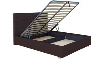 Кровать мягкая 110х200 см Промтекс-Ориент Атнес Luxa Chocolate (с подъемным механизмом)