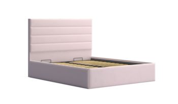 Кровать мягкая розовая Lonax Кармела велюр Dolly-2 (с подъемным механизмом)