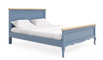 Кровать из массива 140x200 см DreamLine Кассис Голубой