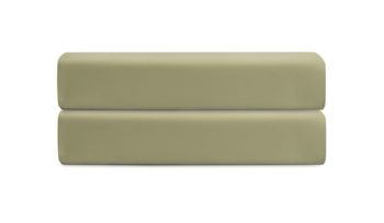 Простыня зеленый Tkano Essential цвета шалфея с брашинг-эффектом на резинке