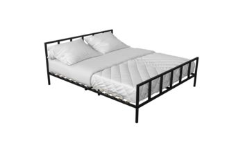 Кровать в стиле лофт Аскона Остин черная (с основанием)