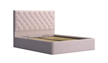 Кровать мягкая розовая Lonax Элоиза велюр Dolly-2 (с основанием)
