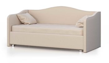Кровать мягкая бежевая Nuvola Elea Style Velutto 04 (с основанием)