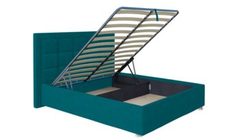 Кровать зеленая Sontelle Эрмон Velutto 20 с подъемным механизмом