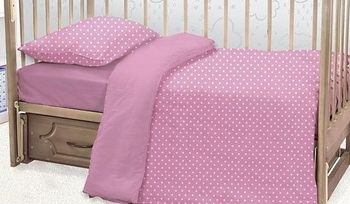 Комплект постельного белья с горошком Этель Розовые сны