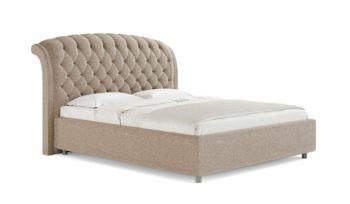 Кровать мягкая в классическом стиле Сонум Venezia Кашемир Латте (с основанием)