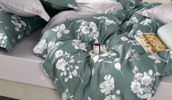 Комплект постельного белья зеленый Асабелла 1971