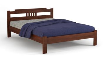 Кровать коричневая из массива DreamLine Бельфор 1 бук Орех