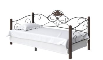 Кровать коричневая металлическая ProSon Garda 2R-софа Орех (с основанием)