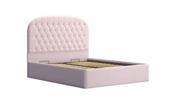 Кровать мягкая розовая Lonax Венеция велюр Dolly-2 (с основанием)