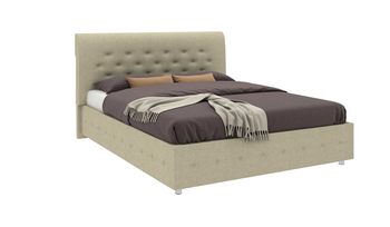 Кровать мягкая бежевая Sleeptek Premier 1 Рогожка Concept 03 (с основанием)