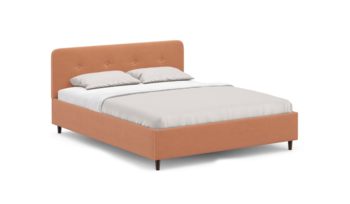 Кровать мягкая оранжевая Moon Trade Moon Family 1253 оранжевый велюр 74-162 (с подъемным механизмом)