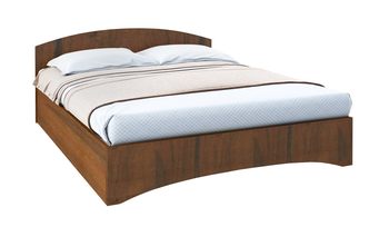 Кровать коричневая корпусная Промтекс-Ориент Reno 1 Орех Экко (с основанием)
