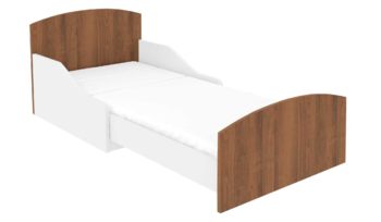 Кровать коричневая корпусная Sontelle Kinda (трансформер) Орех Экко