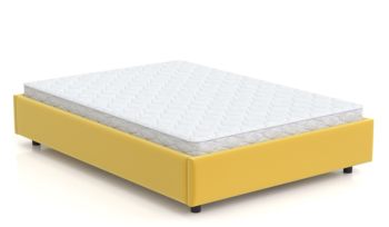Кровать мягкая желтая Арско SleepBox Велюр Grace 18 (с основанием)
