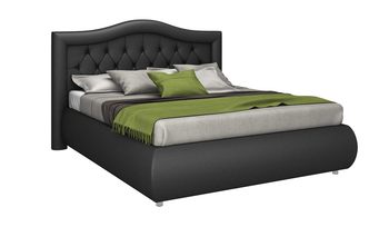 Кровать мягкая черная Sleeptek Premier 6 Экокожа Black (с основанием)