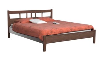 Кровать из массива 160x200 см DreamLine Лагуна 1 бук Орех