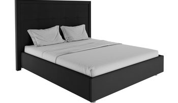 Кровать мягкая черная Димакс Норма + Нуар с подъемным механизмом