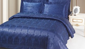 Комплект постельного белья синий Kingsilk SB-113
