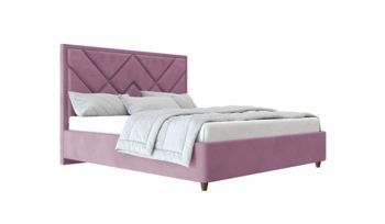 Кровать мягкая розовая Beautyson Runa велюр Formula 392 розовый (с основанием)