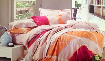 Комплект постельного белья оранжевое Kingsilk VX 6