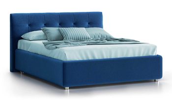Кровать синяя Nuvola Parma Velutto 26 (с основанием)
