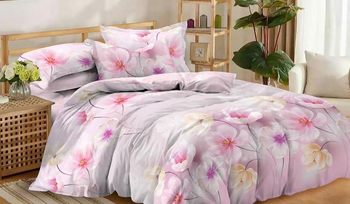 Комплект постельного белья Семейное из хлопка Промтекс-Ориент Orient Flori
