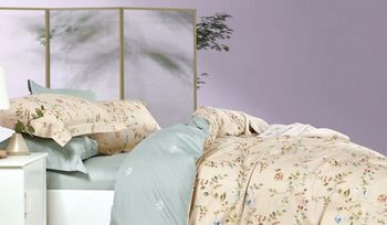 Комплект постельного белья с растениями Асабелла 1687