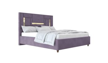 Кровать мягкая фиолетовая Beautyson Annie велюр Formula 890 фиолетовый (с основанием)